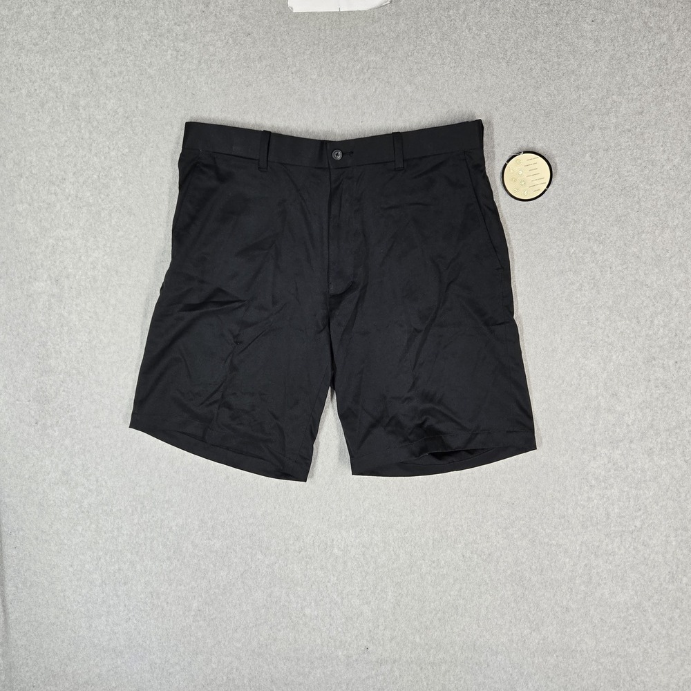 Champions Tour Men Shorts 36 Black Dress Pants Golf Shorts 10" Inseam Logo NWT